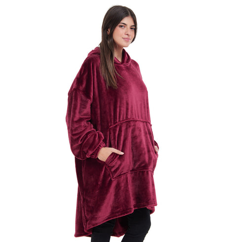 Snuggs Blanket Hoodie "Dark Red"