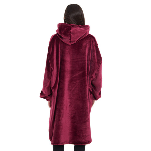 Snuggs Blanket Hoodie "Dark Red"