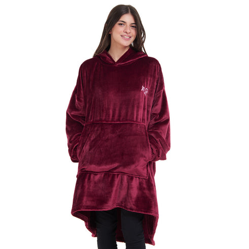 Snuggs Blanket Hoodie "Dark Red"
