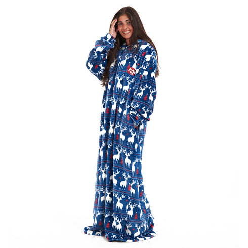Snuggs Wearable Blanket Monk "Dark blue Christmas"