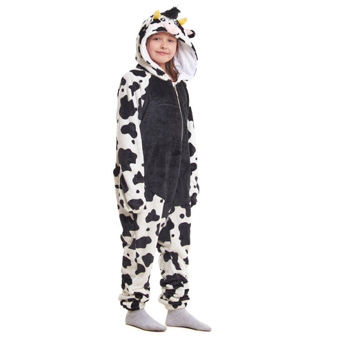 Snuggs Kids Blanket Onesie "Black Cow"