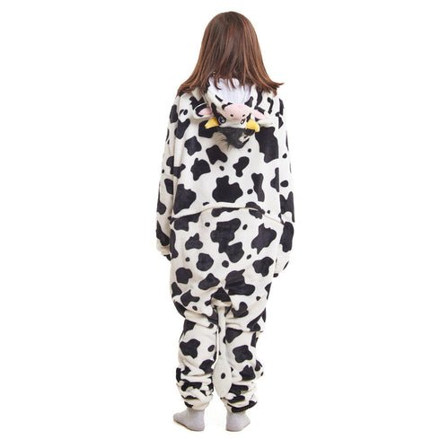 Snuggs Kids Blanket Onesie "Black Cow"