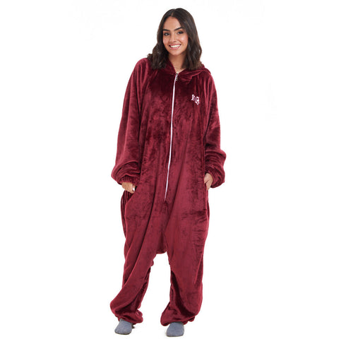 Snuggs Blanket Onesie "Dark red"