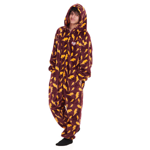 Snuggs Blanket Onesie "Dark Red Bolt"