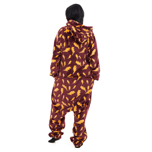 Snuggs Blanket Onesie "Dark Red Bolt"
