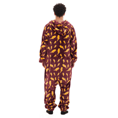 Snuggs Blanket Onesie "Dark Red Bolt"