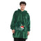 Snuggs Blanket Hoodie "Dark Green Christmas Ho Ho Ho Pocket"