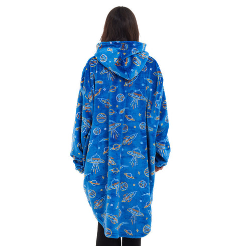 Snuggs Blanket Hoodie "Royal Blue Space"