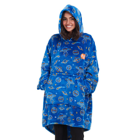 Snuggs Blanket Hoodie "Royal Blue Space"