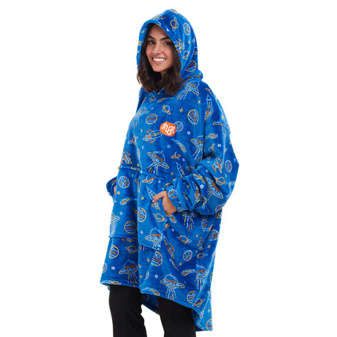 Snuggs Blanket Hoodie "Royal Blue Space"