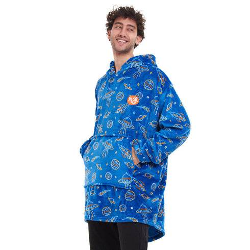 Snuggs Blanket Hoodie "Royal Blue Space"