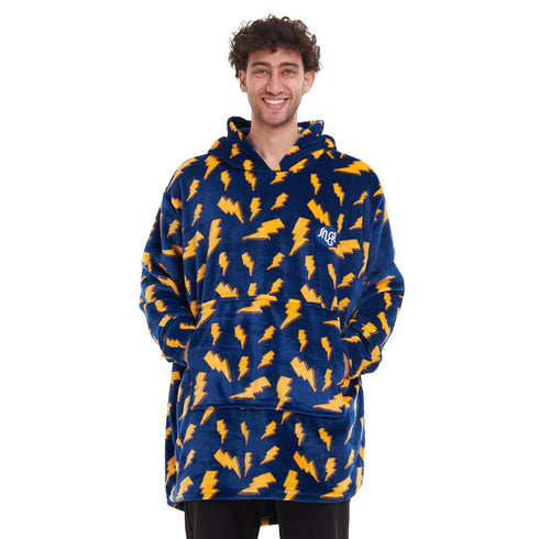 Snuggs Blanket Hoodie "Dark Blue Bolt"