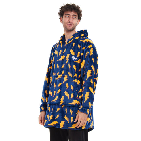 Snuggs Blanket Hoodie "Dark Blue Bolt"
