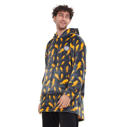 Snuggs Blanket Hoodie "Dark Grey Bolt"