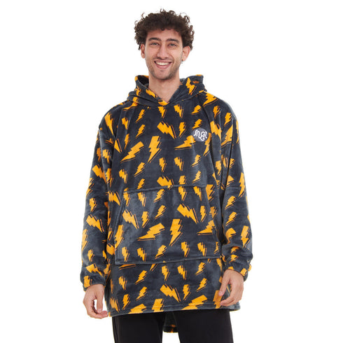 Snuggs Blanket Hoodie "Dark Grey Bolt"
