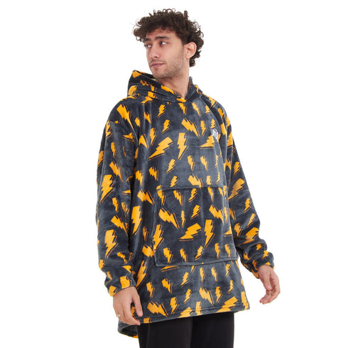 Snuggs Blanket Hoodie "Dark Grey Bolt"
