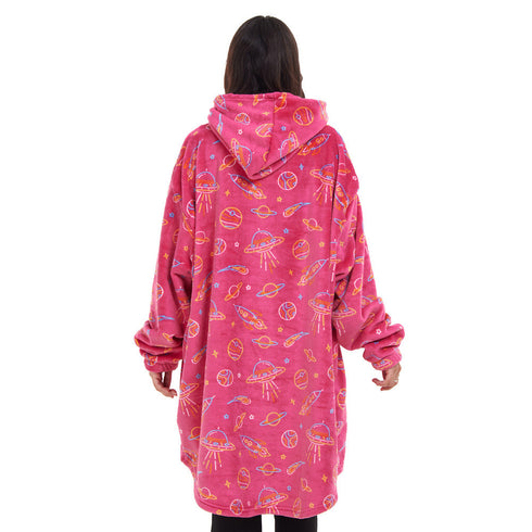Snuggs Blanket Hoodie "Fuchsia Space"