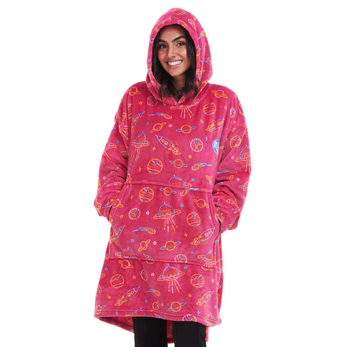 Snuggs Blanket Hoodie "Fuchsia Space"