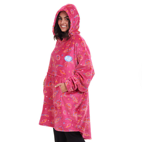 Snuggs Blanket Hoodie "Fuchsia Space"