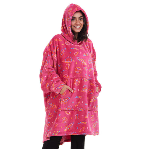Snuggs Blanket Hoodie "Fuchsia Space"