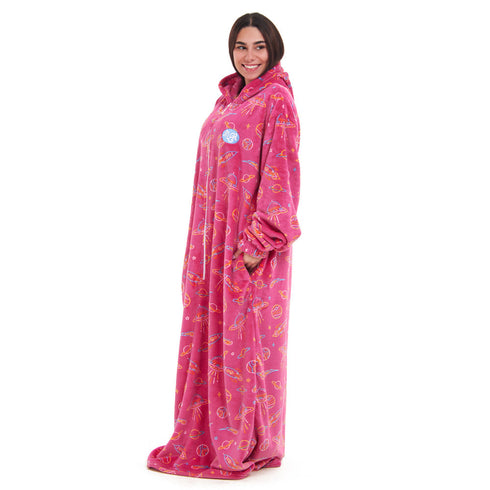 Snuggs Wearable Blanket Monk "Fushia Space"