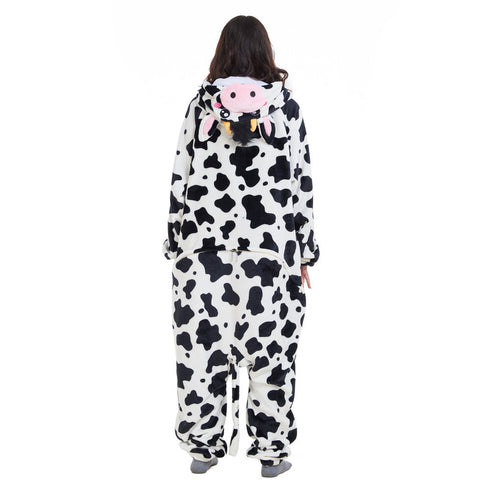 Snuggs Blanket Animal Onesie "Black Cow"