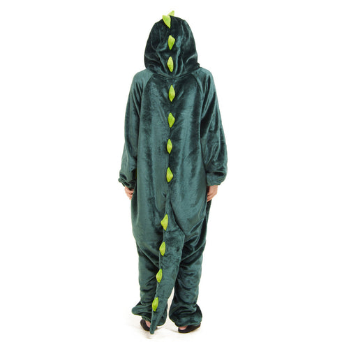 Snuggs Blanket Animal Onesie "Dinosaur neon green"