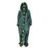Snuggs Blanket Animal Onesie "Dinosaur neon green"