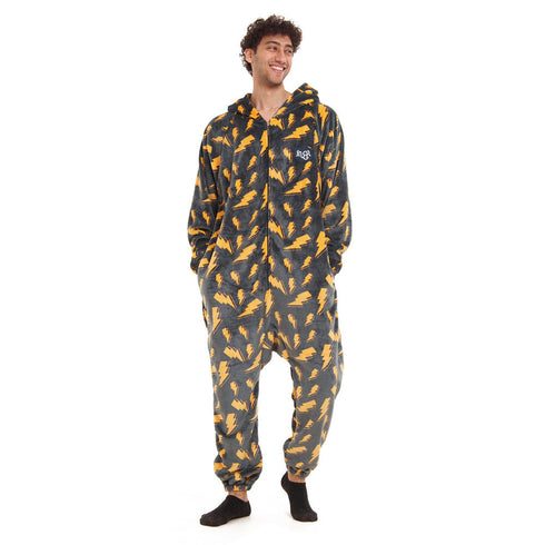 Snuggs Blanket Onesie "Dark Grey Bolt"