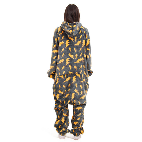 Snuggs Blanket Onesie "Dark Grey Bolt"