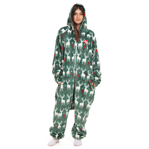 Snuggs Blanket Onesie "Green Christmas"