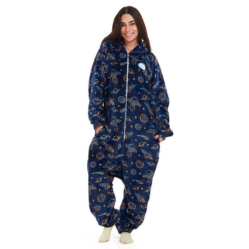 Snuggs Blanket Onesie "Dark Blue space"