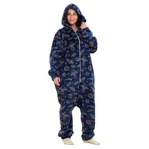 Snuggs Blanket Onesie "Dark Blue space"