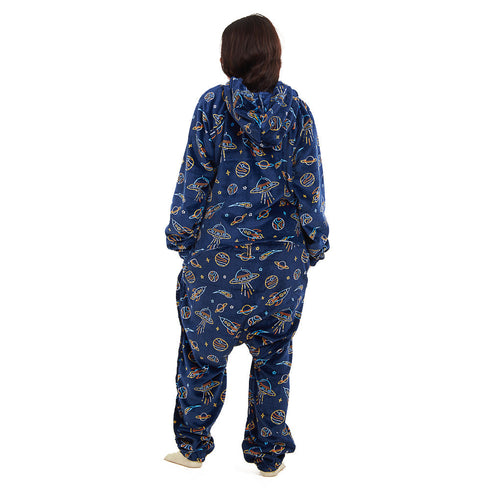 Snuggs Blanket Onesie "Dark Blue space"