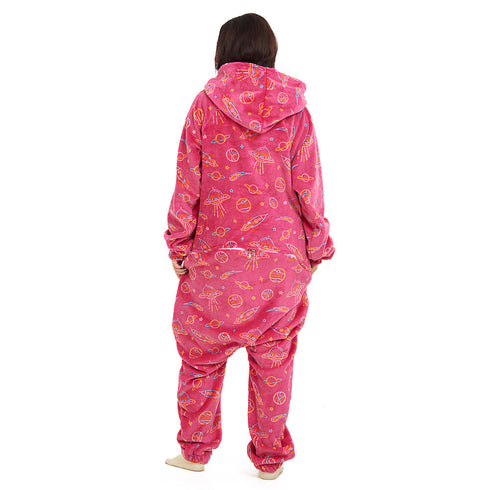 Snuggs Blanket Onesie "Fuchsia Space"