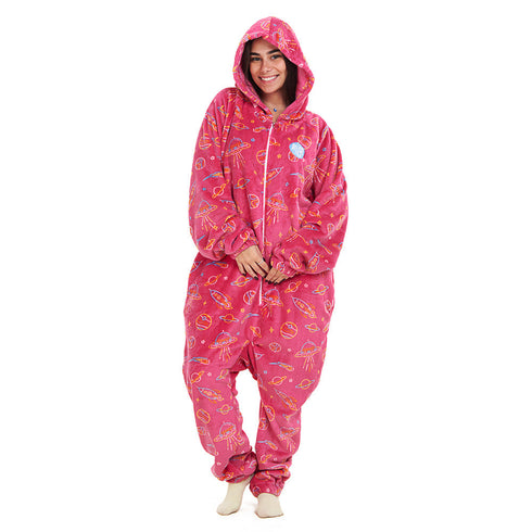Snuggs Blanket Onesie "Fuchsia Space"