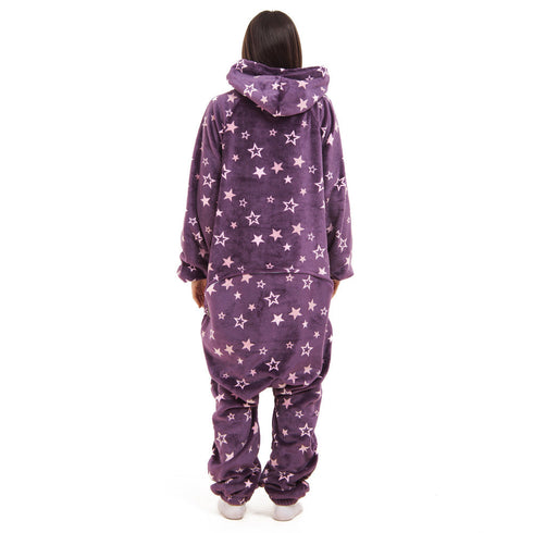 Snuggs Blanket Onesie "Purple stars"
